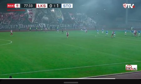 ŁKS przegrywa w meczu przyjaźni. Efektownie na trybunach!