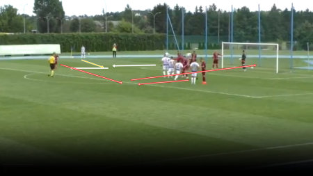 To było ćwiczone! Rzut rożny Olimpii Zambrów hitem [FILM]