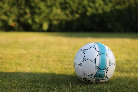 Free closeup soccer ball grass