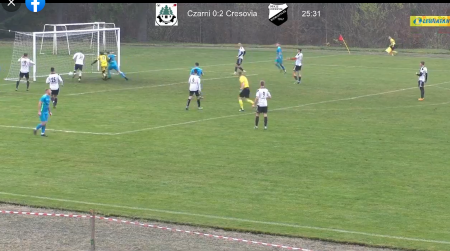 Ups… niefortunna interwencja bramkarza Cresovii w meczu z Czarnymi [FILM]