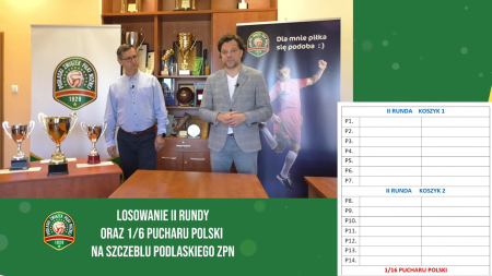 Poznaliśmy pary 1/32 i 1/16 finału Podlaskiego Pucharu! Są hity!