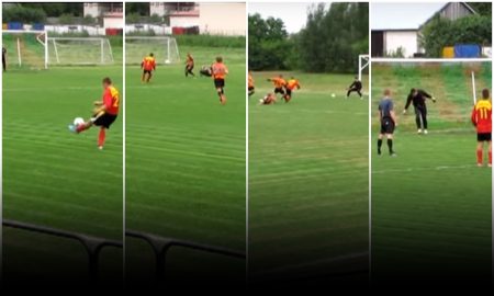 Co tu się stanęło? Kiks, gol w meczu nieistniejących drużyn [FILM]