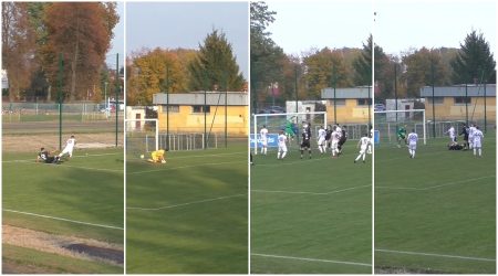 „Babol” bramkarza, gol z rożnego i przewrotka na leżąco-skrót meczu Tur-Wigry [FILM]