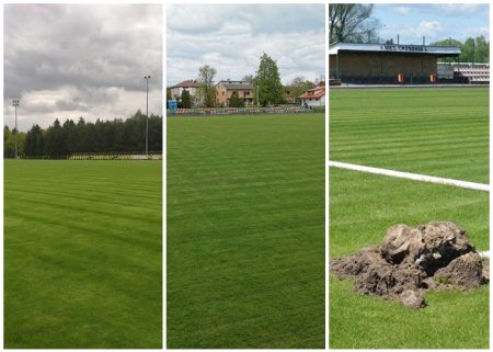 Podlaskie „dywany”. Na przerwie skorzystały boiska